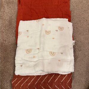 Set of Three Muslin Swaddle Blankets